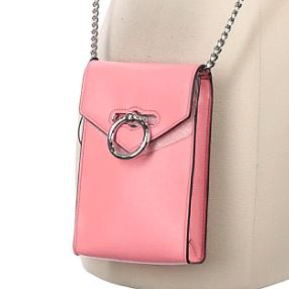 NWT Rebecca Minkoff Pink Leather Crossbody Bag with Dust Bag